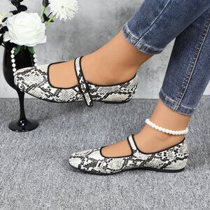 Cushioned Insole Classic Mary Jane Ballet Flat Adjustable Ankle Strap